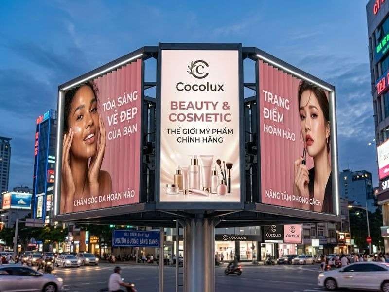 Quảng cáo mỹ phẩm - Trivision Billboard (Biển Lật 3 Mặt): Đặc Điểm, Cách Lắp Đặt, Lưu Ý Triển Khai Và Top Mẫu Quảng cáo mỹ phẩm