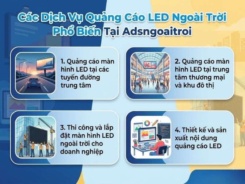 Thiết kế và sản xuất nội dung quảng cáo LED
