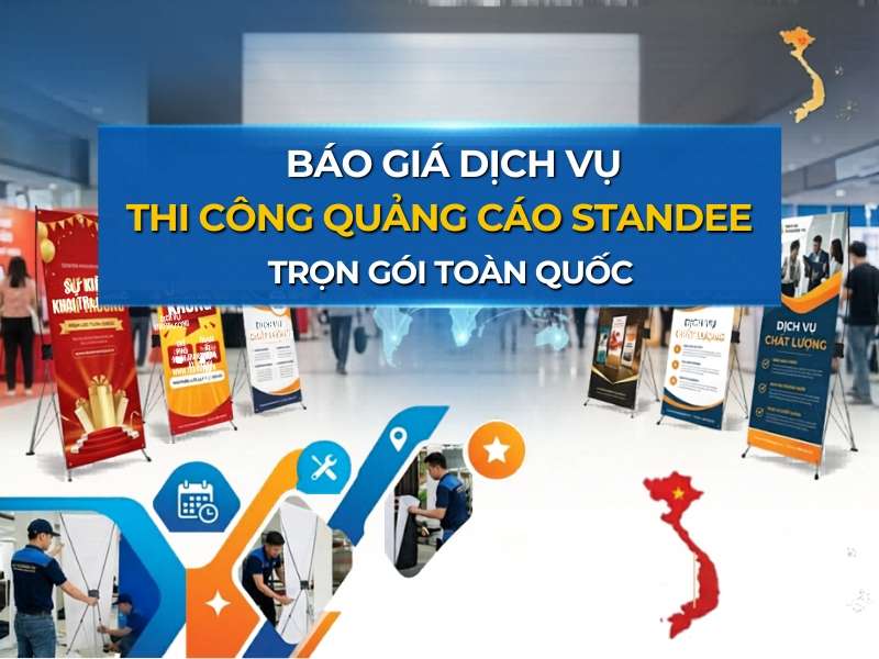 Báo giá dịch vụ thi công quảng cáo standee
