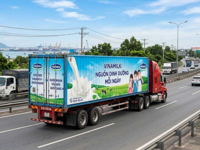 Dán decal quảng cáo toàn bộ container