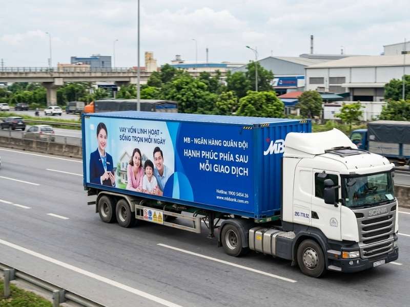 In trực tiếp lên bề mặt container 