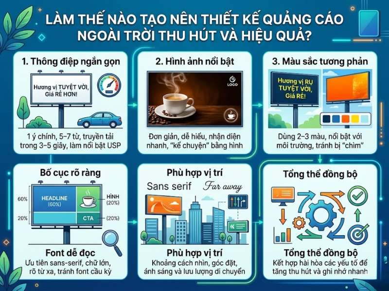 Làm thế nào tạo nên thiết kế quảng cáo ngoài trời thu hút và hiệu quả?
