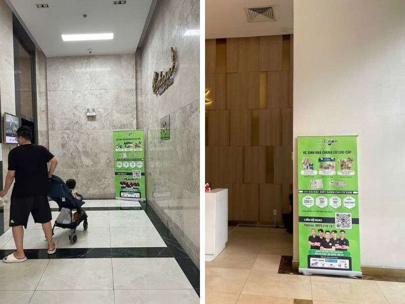 Mẫu standee chữ A.