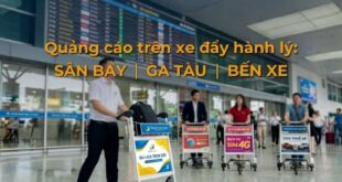 Quảng cáo trên xe đẩy hành lý