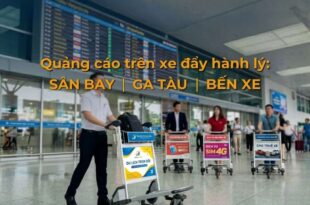 Quảng cáo trên xe đẩy hành lý