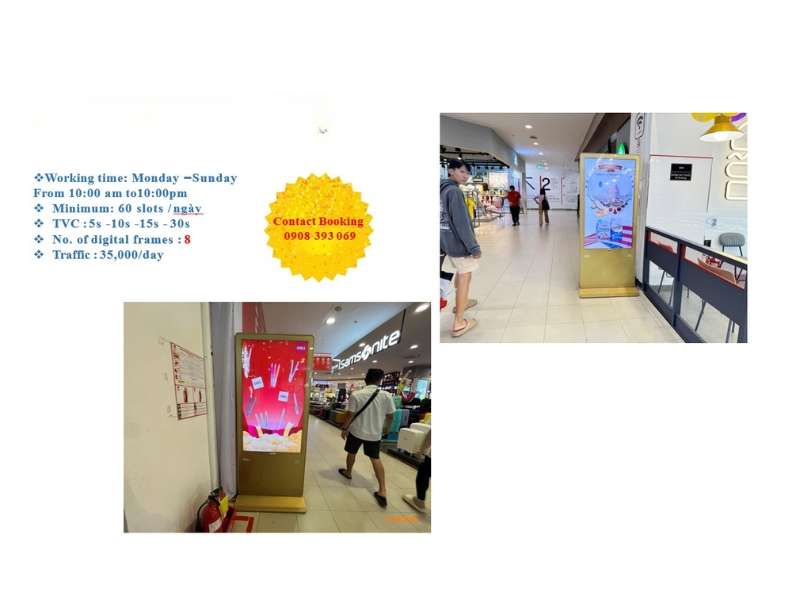 Standee quảng cáo tại Lotte Quận 7 (Phường Tân Hưng).