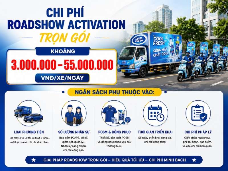 Chi phí chạy roadshow activation là bao nhiêu?