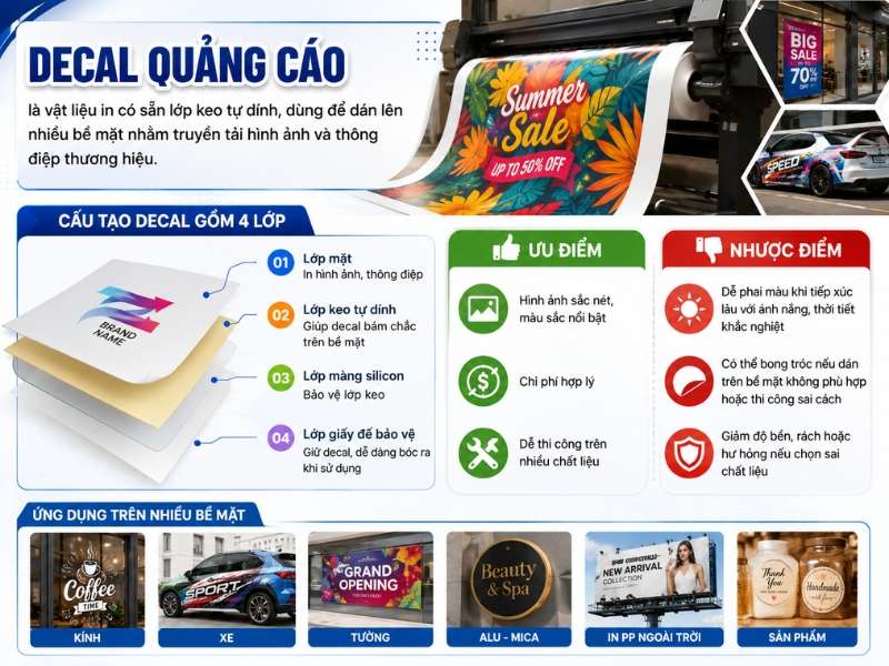 Decal quảng cáo là gì? có đặc điểm như thế nào?