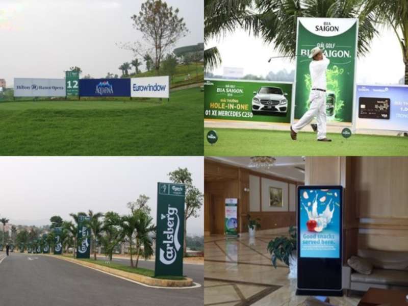 Quảng cáo nào phổ biến tại sân golf biển hiệu tĩnh