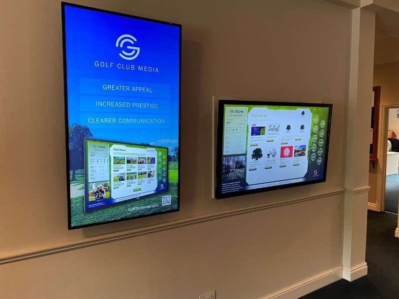 quảng cáo nào phổ biến tại sân golf digital signage