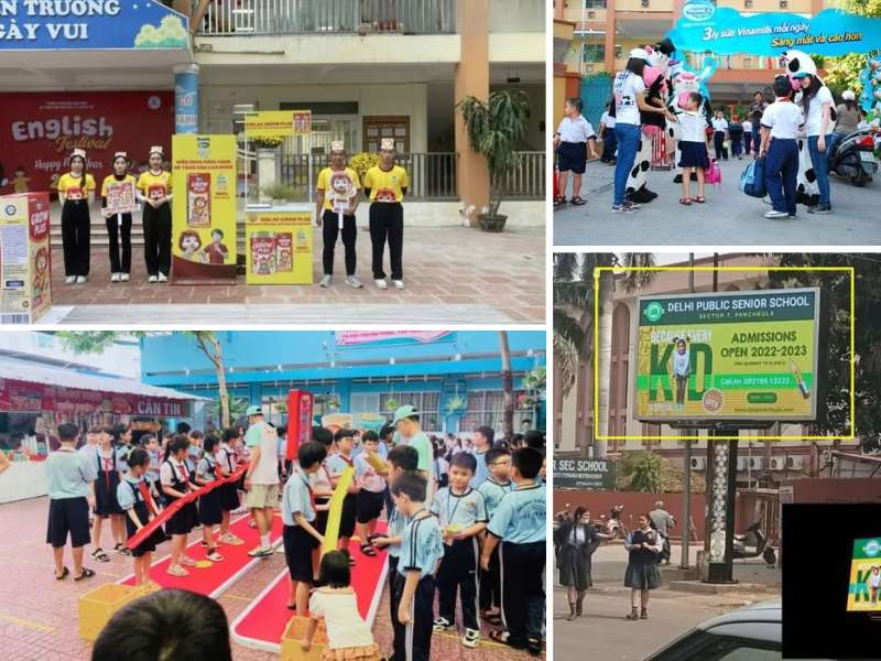 Quảng cáo ngoài trời tại trường học