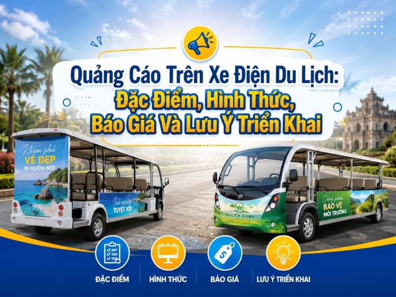 Quảng cáo trên xe điện du lịch