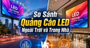 So sánh quảng cáo led ngoài trời và trong nhà