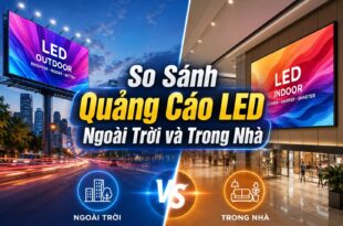 So sánh quảng cáo led ngoài trời và trong nhà
