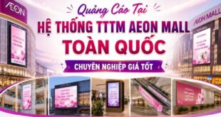 Dịch vụ quảng cáo tại trung tâm thương mại Aeon Mall