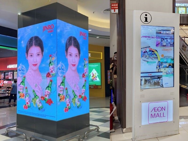 Quảng cáo màn hình LED trong nhà tại Aeon mall
