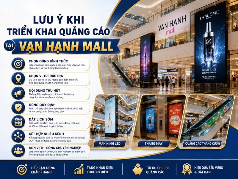 Lưu ý khi triển khai quảng cáo tại Vạn Hạnh Mall