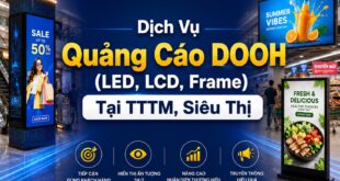 Dịch vụ quảng cáo DOOH tại TTTM, Siêu Thị