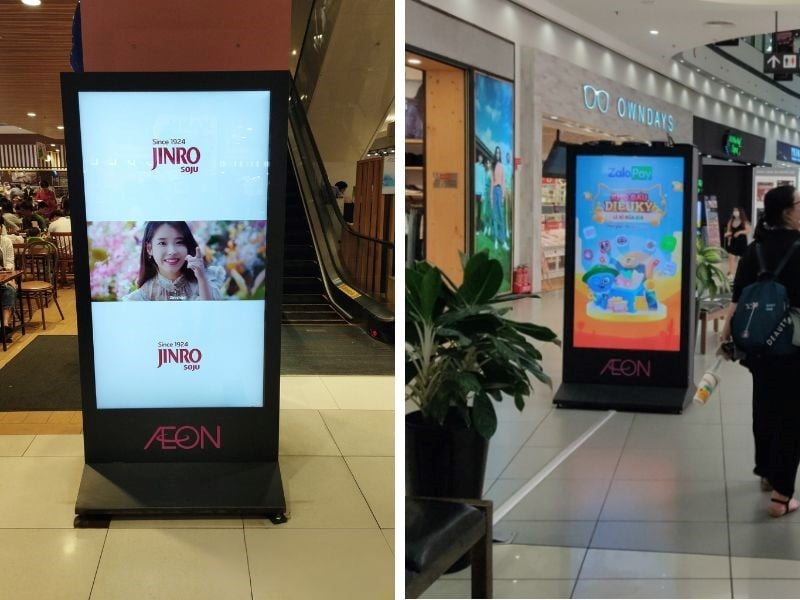 Quảng cáo trên màn hình LCD và Frame tại Aeon mall