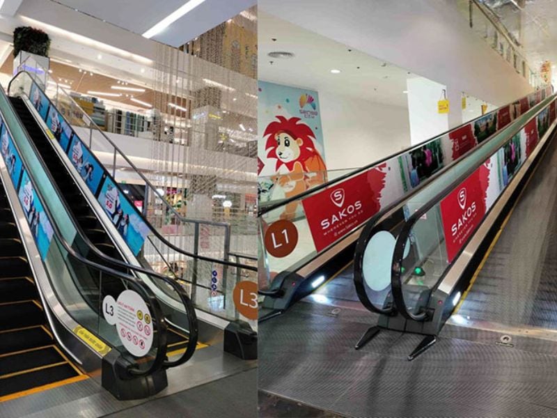 Quảng cáo thang cuốn Lotte Mart