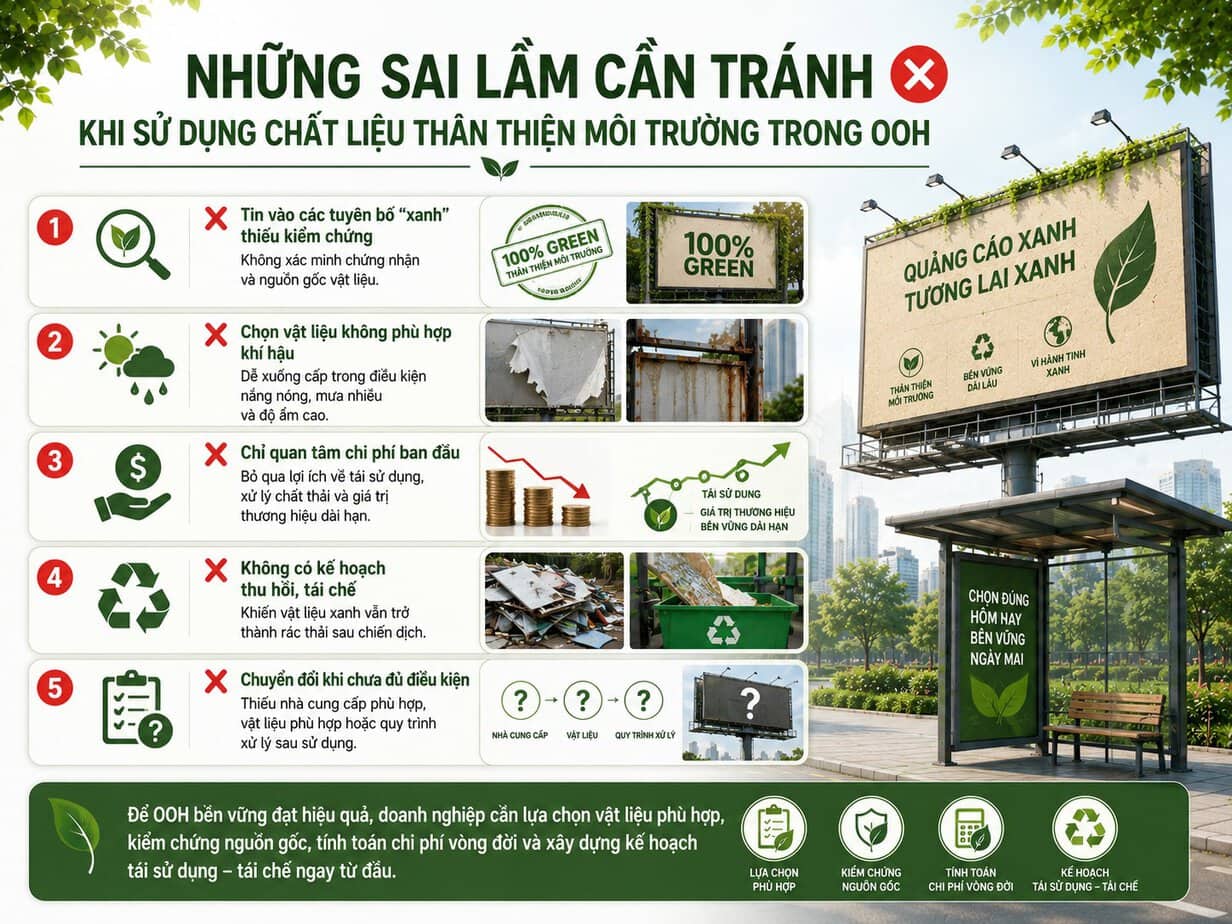 Những vấn đề thường gặp khi triển khai OOH bền vững