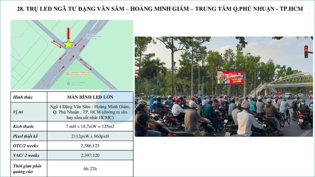 - Màn Hình Led Ngã Tư Hoàng Minh Giám và Đặng Văn Sâm