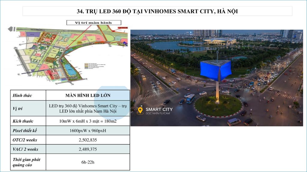 - Trụ Led 360 độ Vinhome Smart City Hà Nội