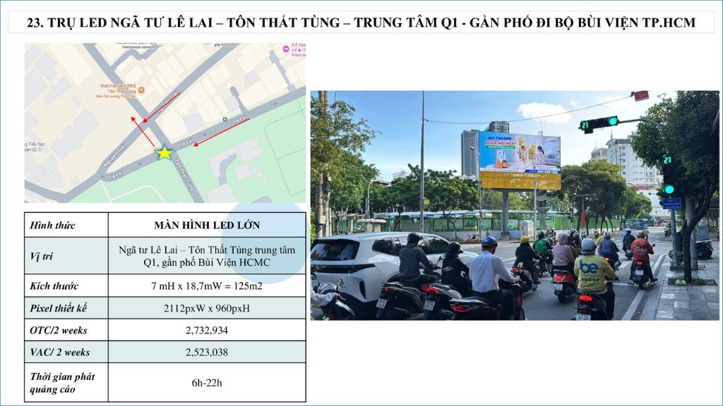 - Màn Hình Led Ngã Tư Lê Lai & Tôn Thất Tùng
